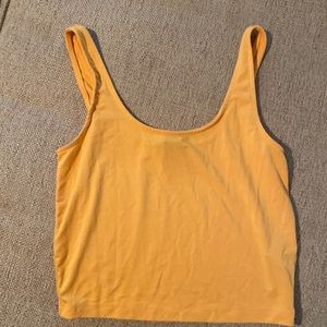 Yellow crop tank top